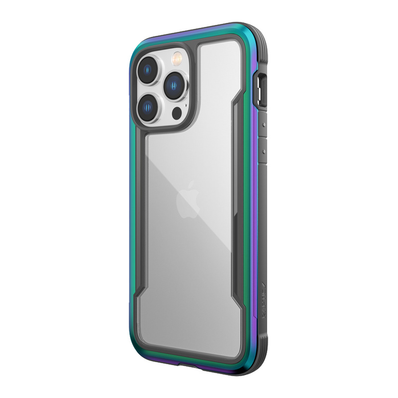 X-Doria Raptic Shield - Aluminum maciņš iPhone 14 Pro Max (Drop-Tested 3m) (Iridescent)
