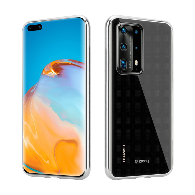 Crong Crystal Slim Cover - Huawei P40 Pro maciņš (caurspīdīgs)
