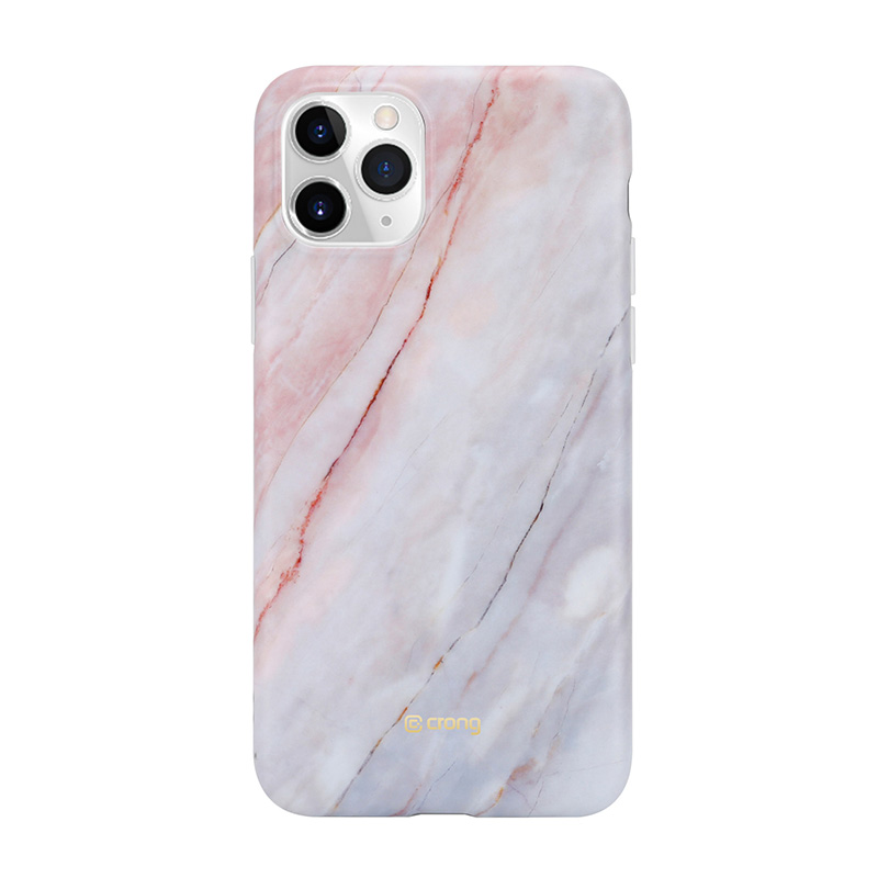 Crong Marble maciņš – iPhone 11 Pro maciņš (rozā)
