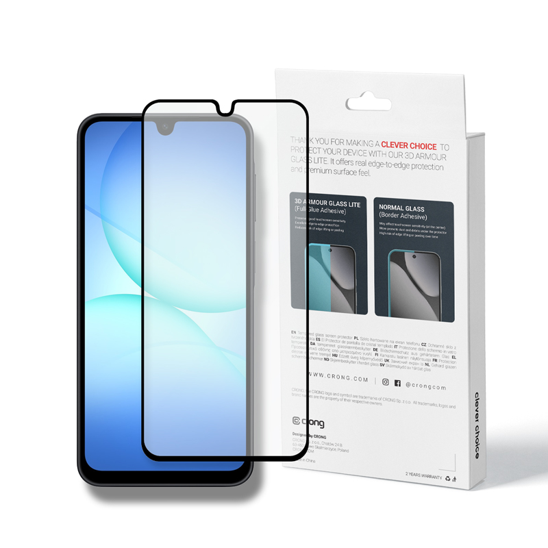 Crong 3D Armour Glass Lite - Full līme Tempered Glass Samsung Galaxy A16 / A17 / A26