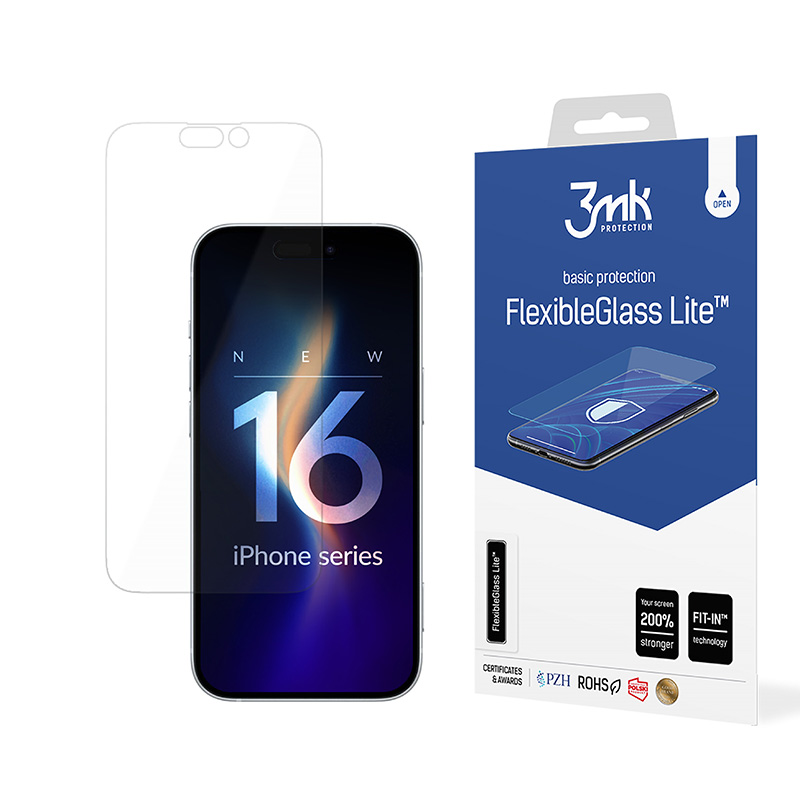 Grūdētais stikls 3mk FlexibleGlass Lite iPhone 16