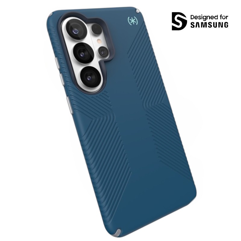 Speck Presidio2 Grip Magnet - Samsung Galaxy S26 Ultra MagSafe Case (Deep Sea/Silver Metallic/Spell Blue)