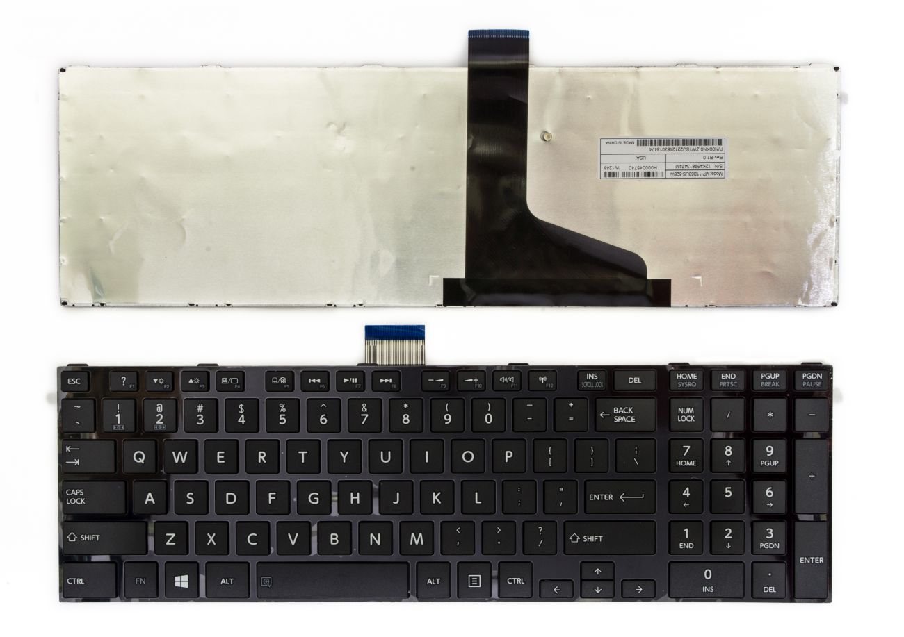 Tastatūra TOSHIBA Satellite: C850, C855, C870, C875, L850, L855, L870, L875, L950, L955