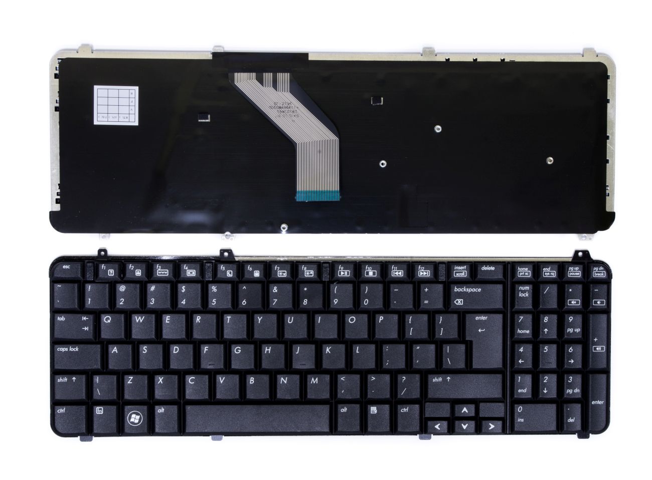 HP Pavilion tastatūra priekš modeļiem DV6-1000, DV6-1100, DV6-1200, DV6-1300, DV6-2000, DV6-2100, UK