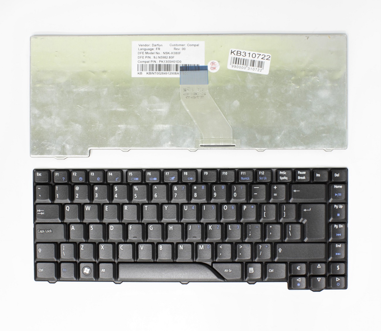 ACER Aspire tastatūra priekš modeļiem 5310, 5315, 5320, 4520, 4530, 4920, 4930, 6920, UK