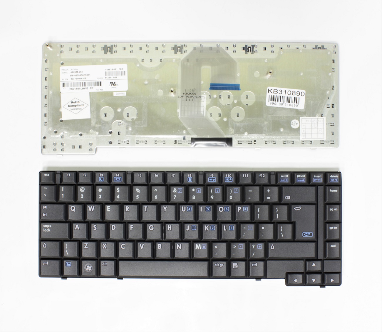HP Compaq tastatūra priekš modeļiem 6510, 6510B, 6515, 6515B