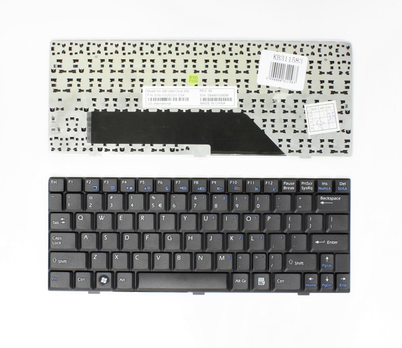 Tastatūra MSI Wind U90, U100, U110, U12