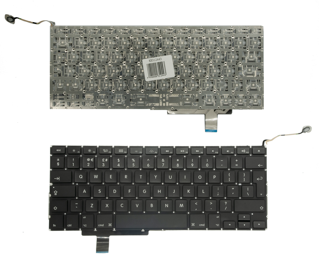 Keyboard priekš APPLE: MacBook Pro 17" A1297, UK