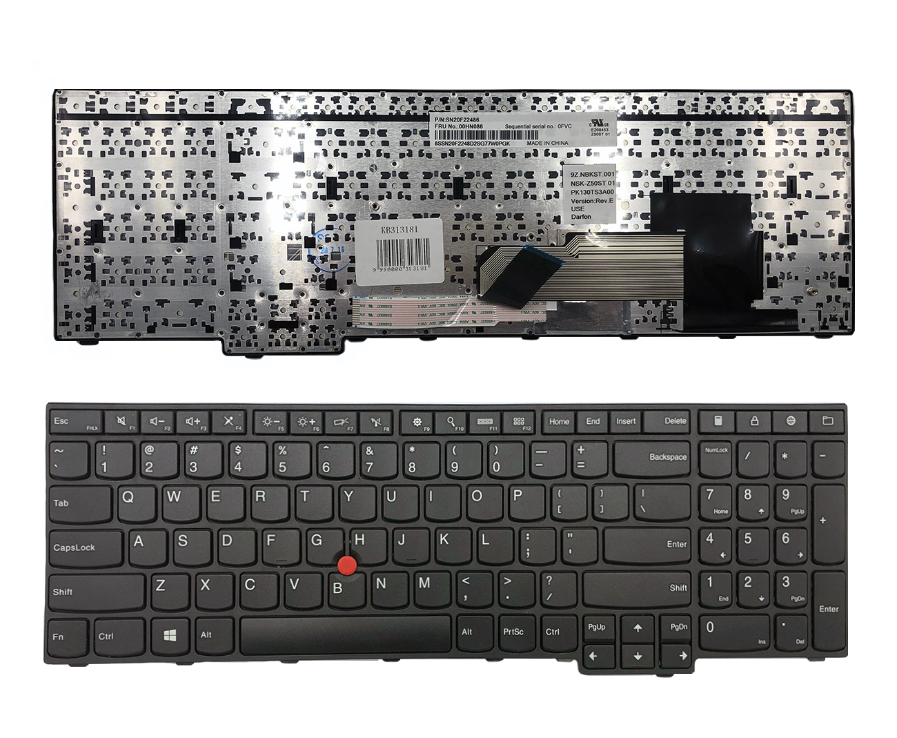 Keyboard Lenovo: ThinkPad E550 E555 ar frame un trackpoint