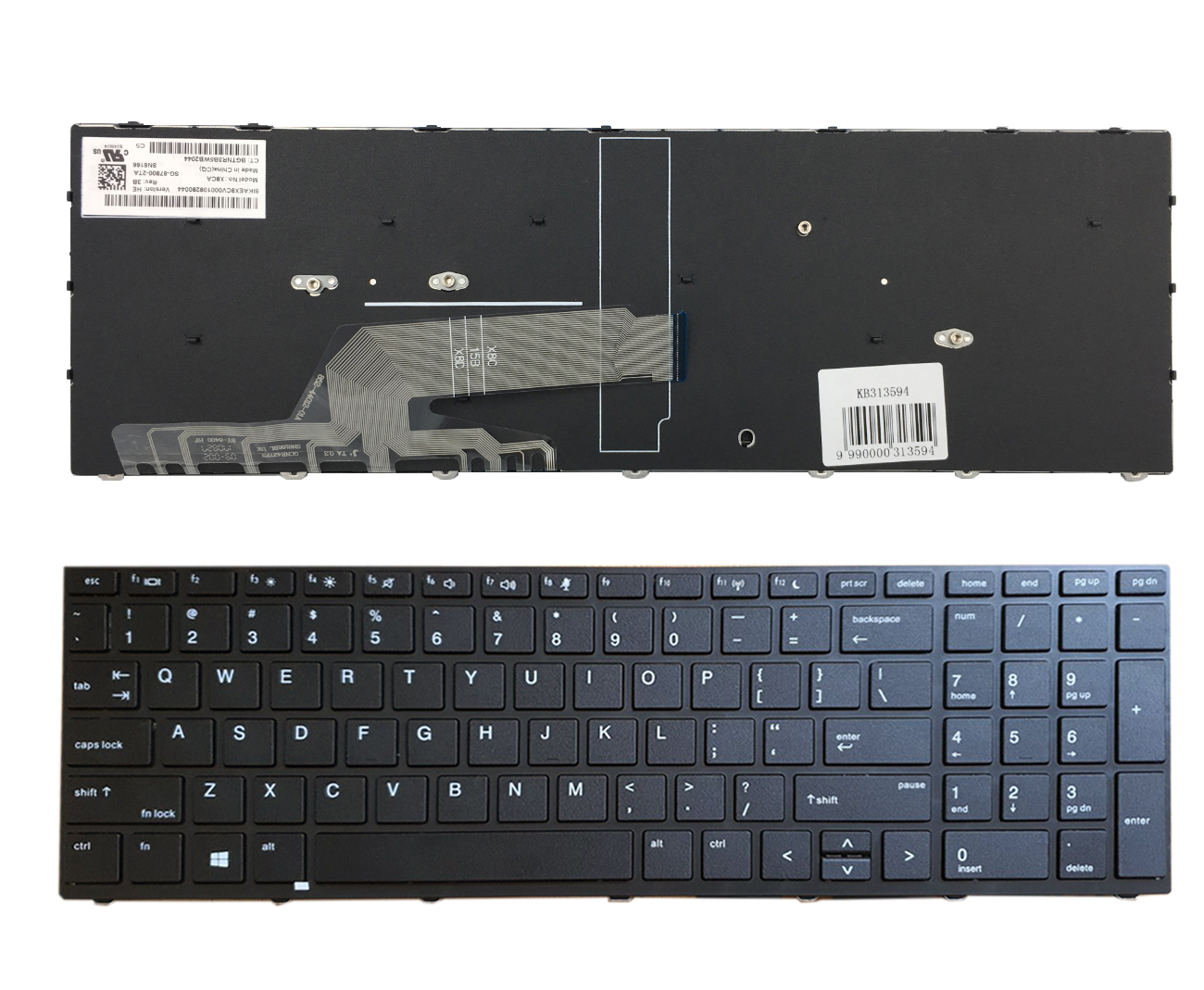 Keyboard HP: Probook 450 G5, 455 G5, 470 G5 ar frame