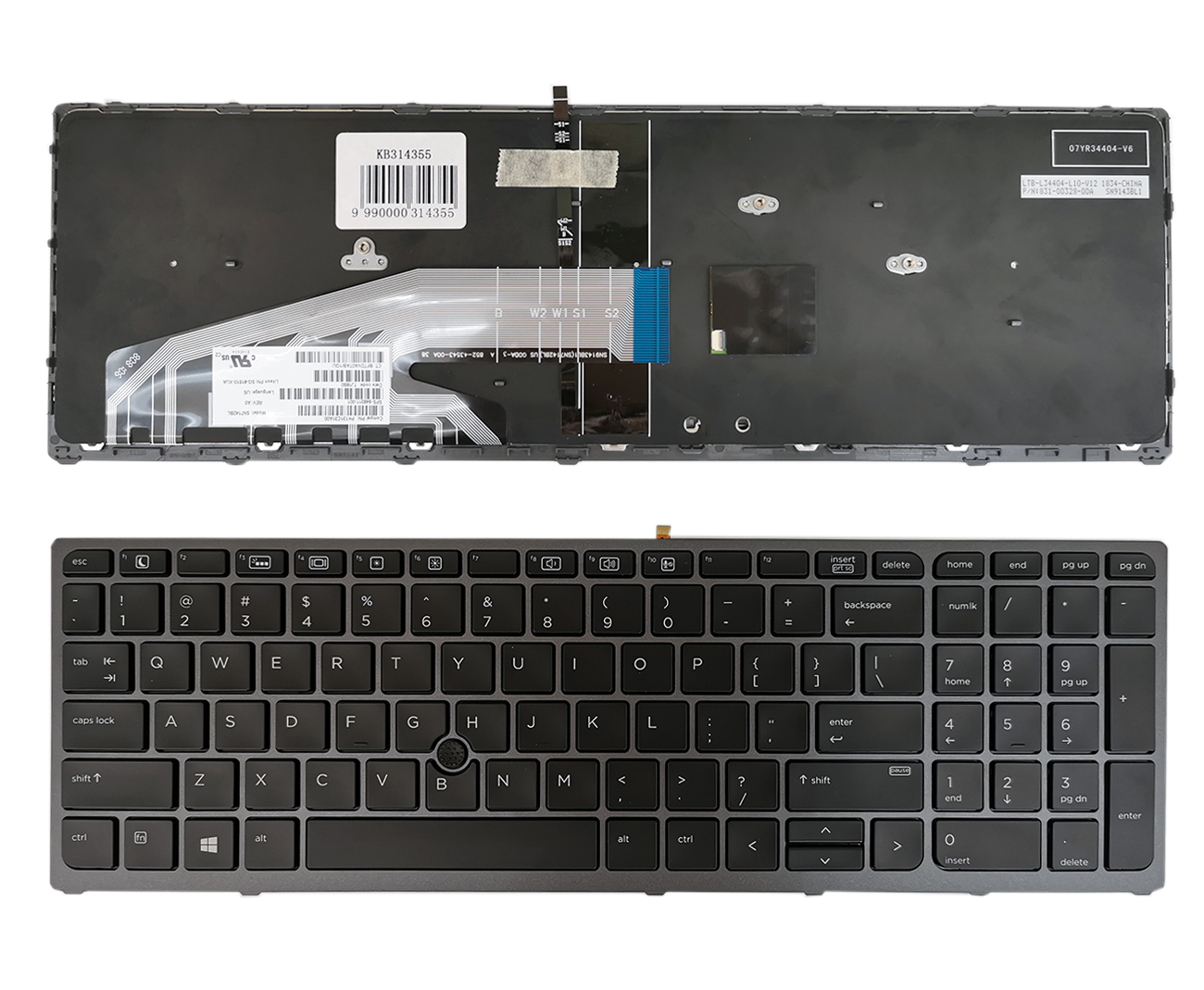 Keyboard HP ZBook 15 G3, G4, 17 G3, G4 (US) ar backlight