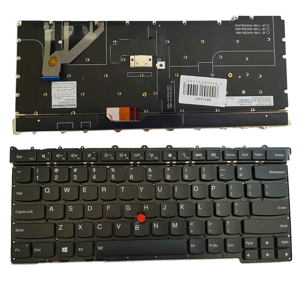Lenovo X1 Carbon Gen 3 tastatūra, ASV