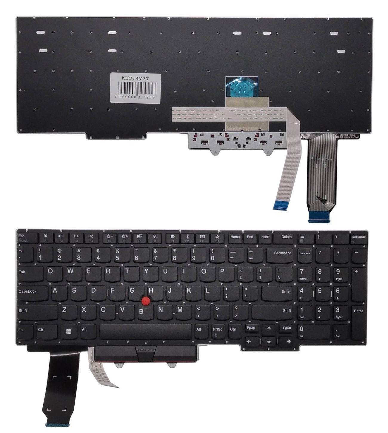 Keyboard LENOVO Thinkpad E15 Gen 2, ar trackpoint, US