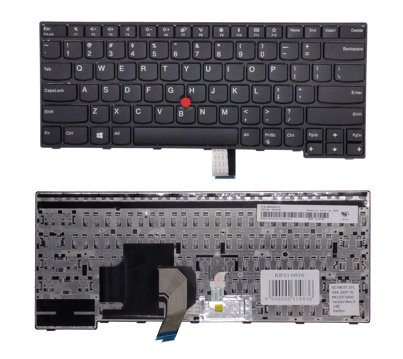 Keyboard LENOVO Thinkpad E470, ar trackpoint, US