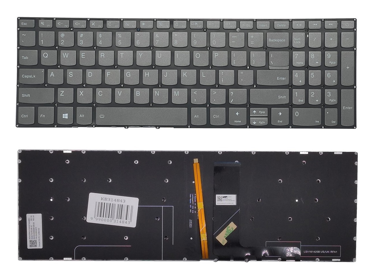Keyboard LENOVO IdeaPad 520-15ikb, sarkans backlit, US