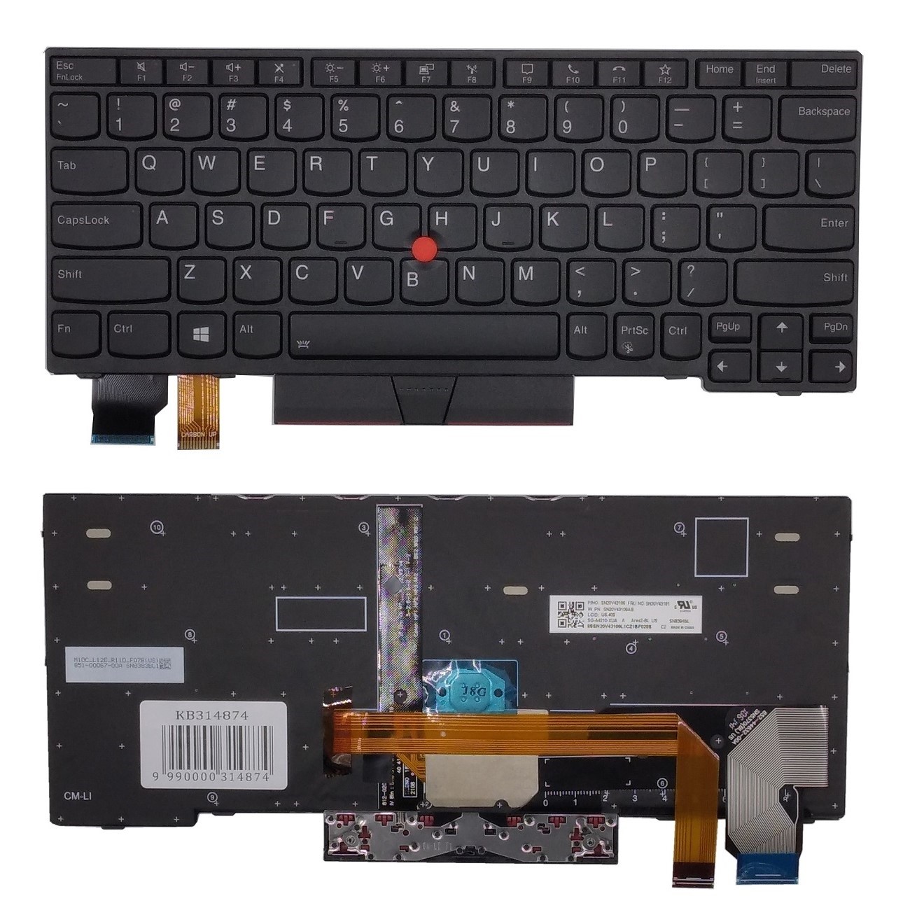 Keyboard LENOVO Thinkpad X13, ar Trackpoint, ar Backlight, US