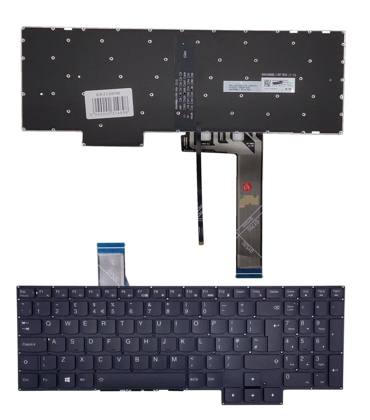 Keyboard LENOVO Legion 5 ar Backlight, UK