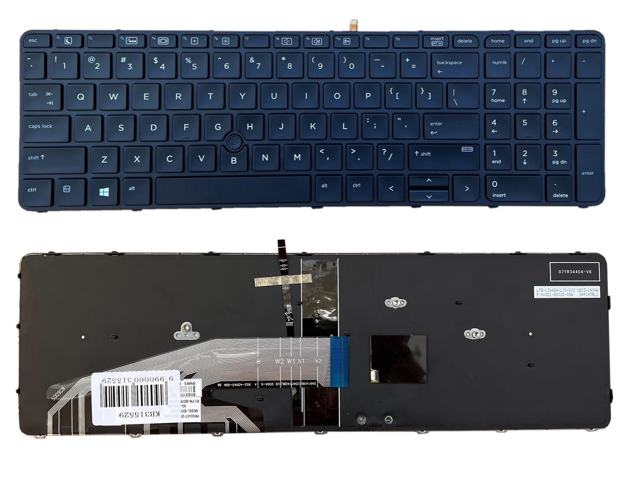 Keyboard HP: Probook 650 G2/G3, 655 G2/G3 ar backlight