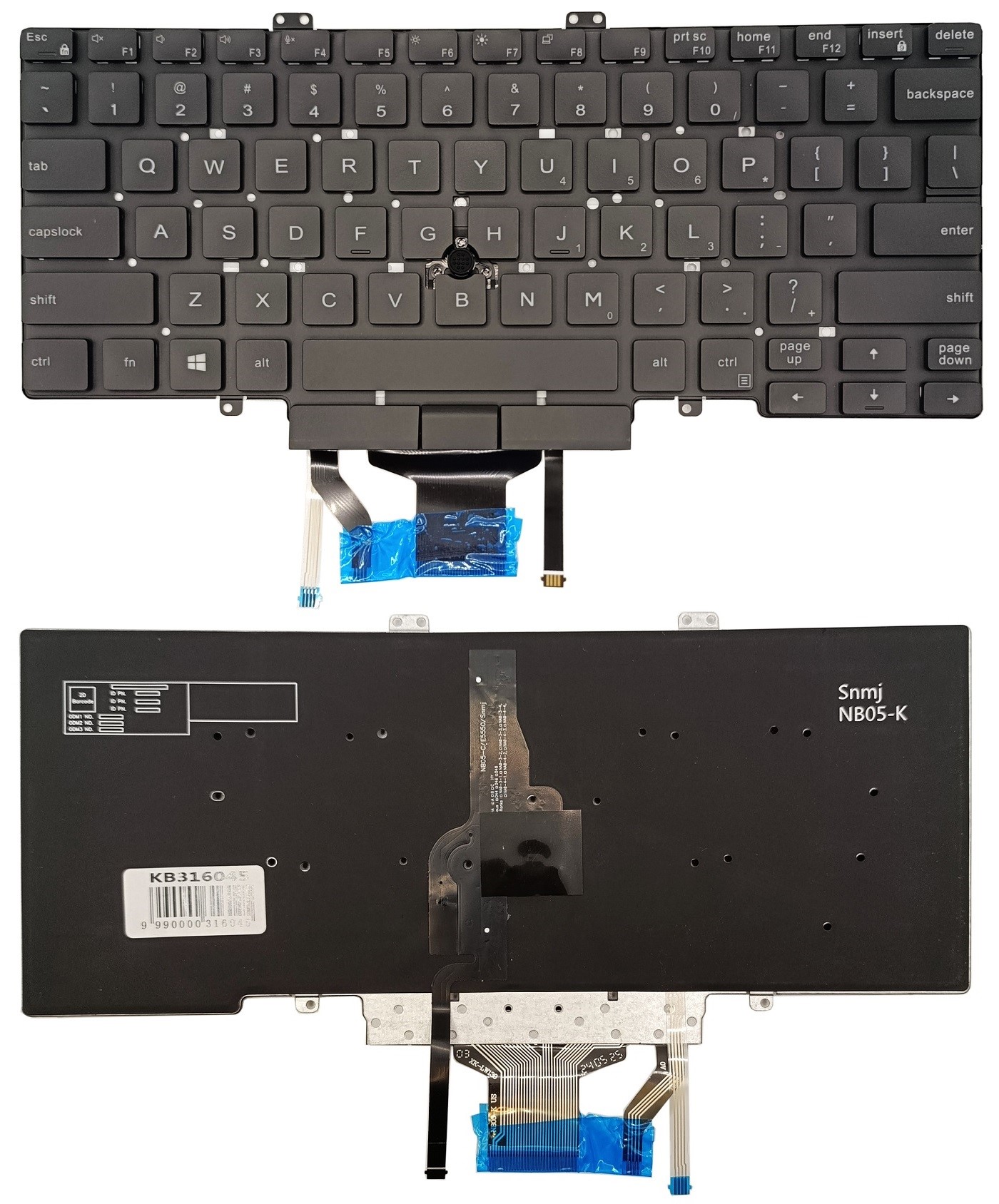 Keyboard DELL Latitude 5400, ar trackpoint