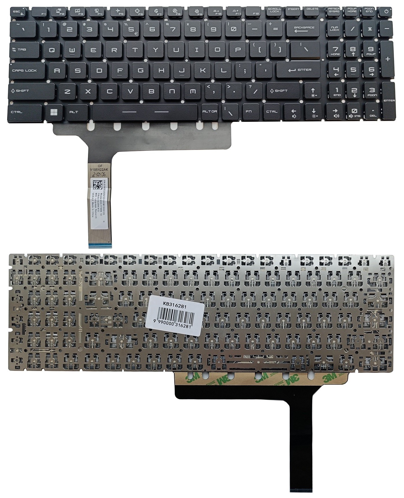 Tastatūra MSI GP76, GS76, GE76, ASV