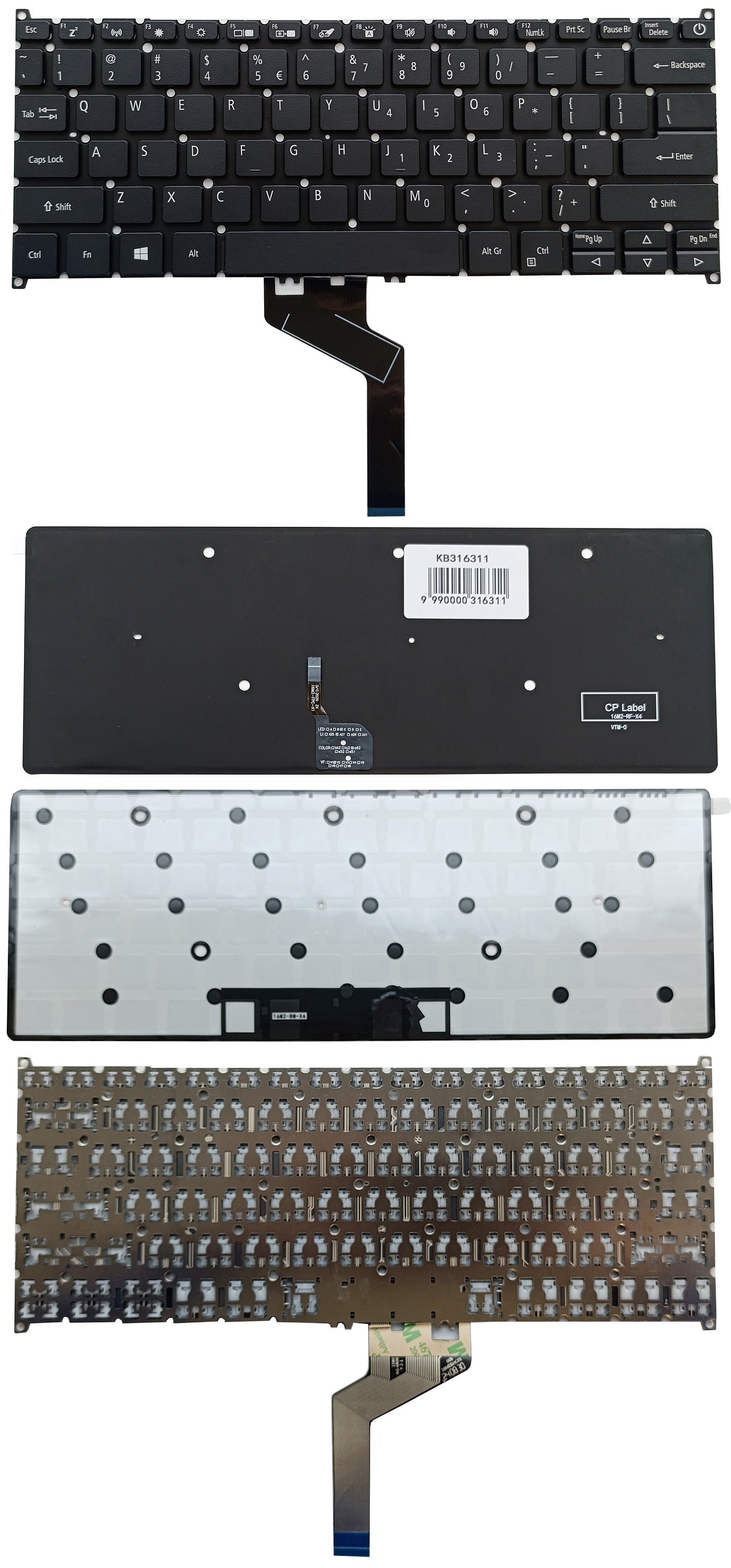 Keyboard ACER: Swift SF514-52, SF514-54, SF314-42, SF314-52, ar backlight, US