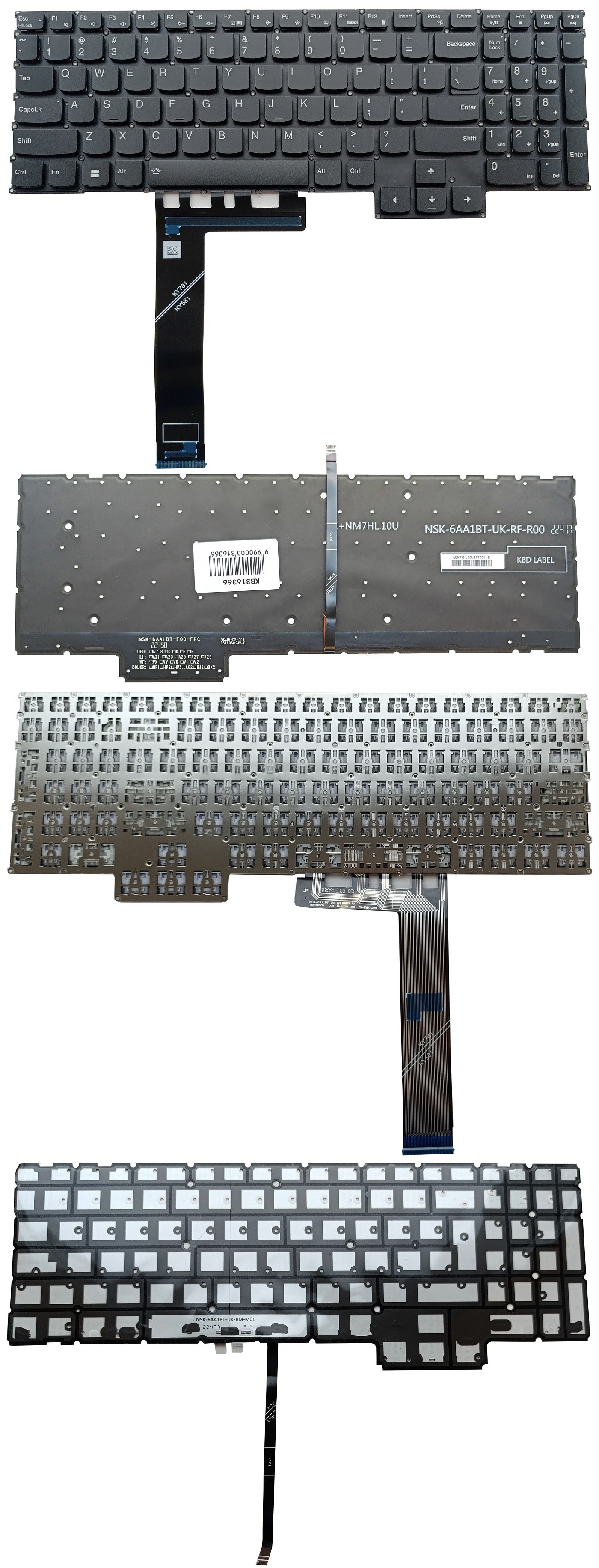 Keyboard LENOVO Legion Pro 5 16IRX8, ar backlight, US