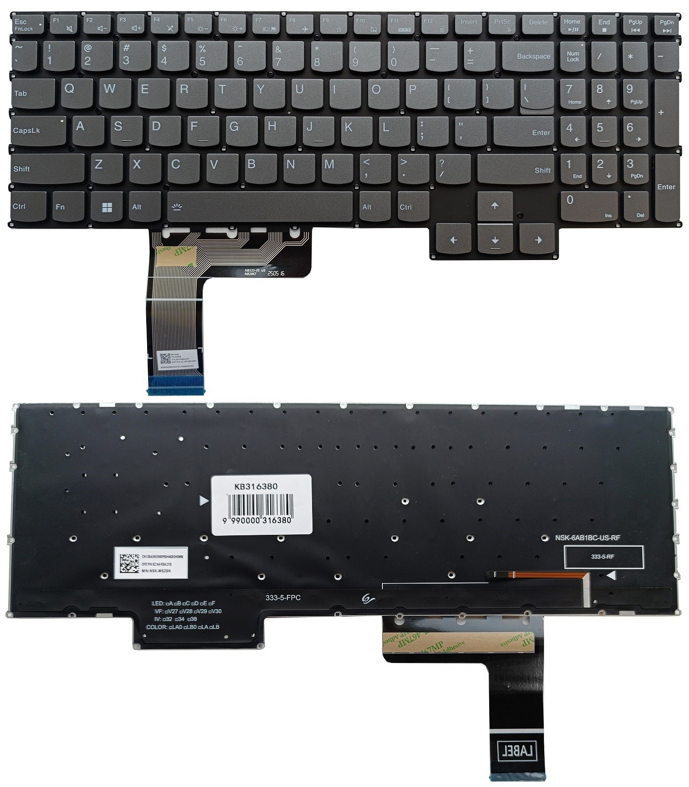 Keyboard LENOVO Legion LOQ 15APH8, ar backlight, US