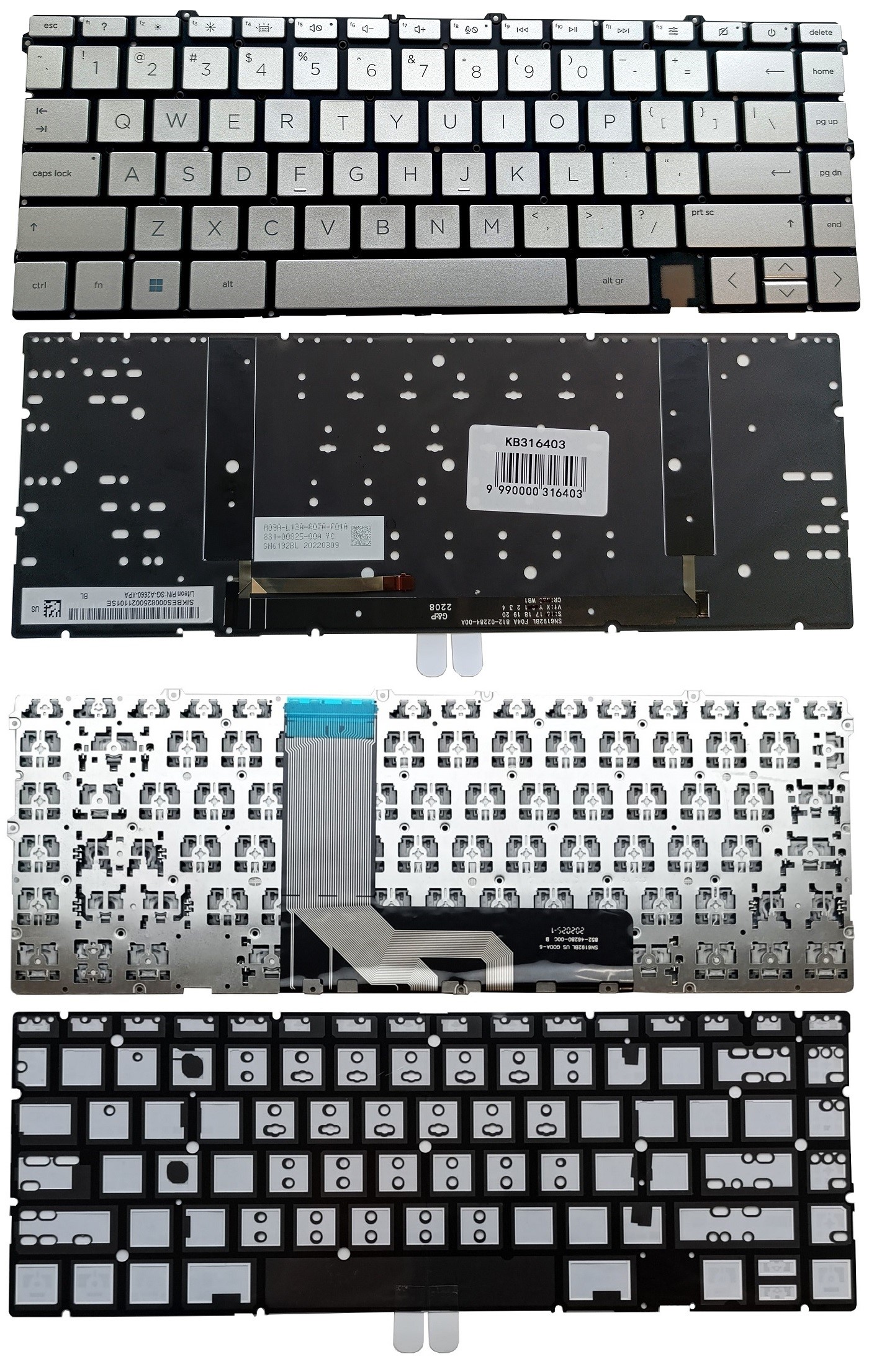 Keyboard HP Envy 15-EP, 15T-EP, ar backlight, US
