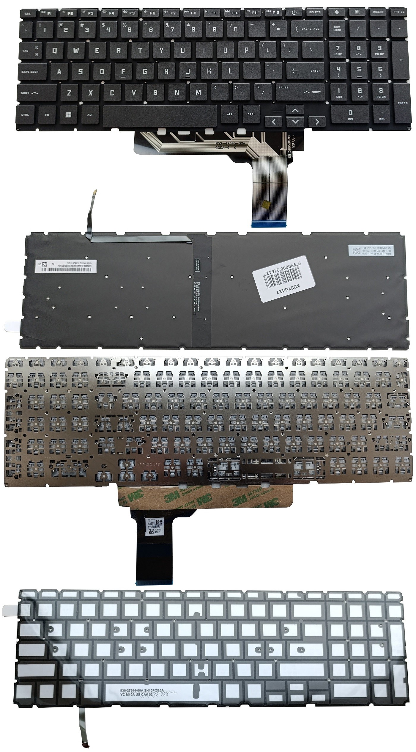 Keyboard HP Victus 16-R, 16-E, 16-D, 16-S, ar backlight, US
