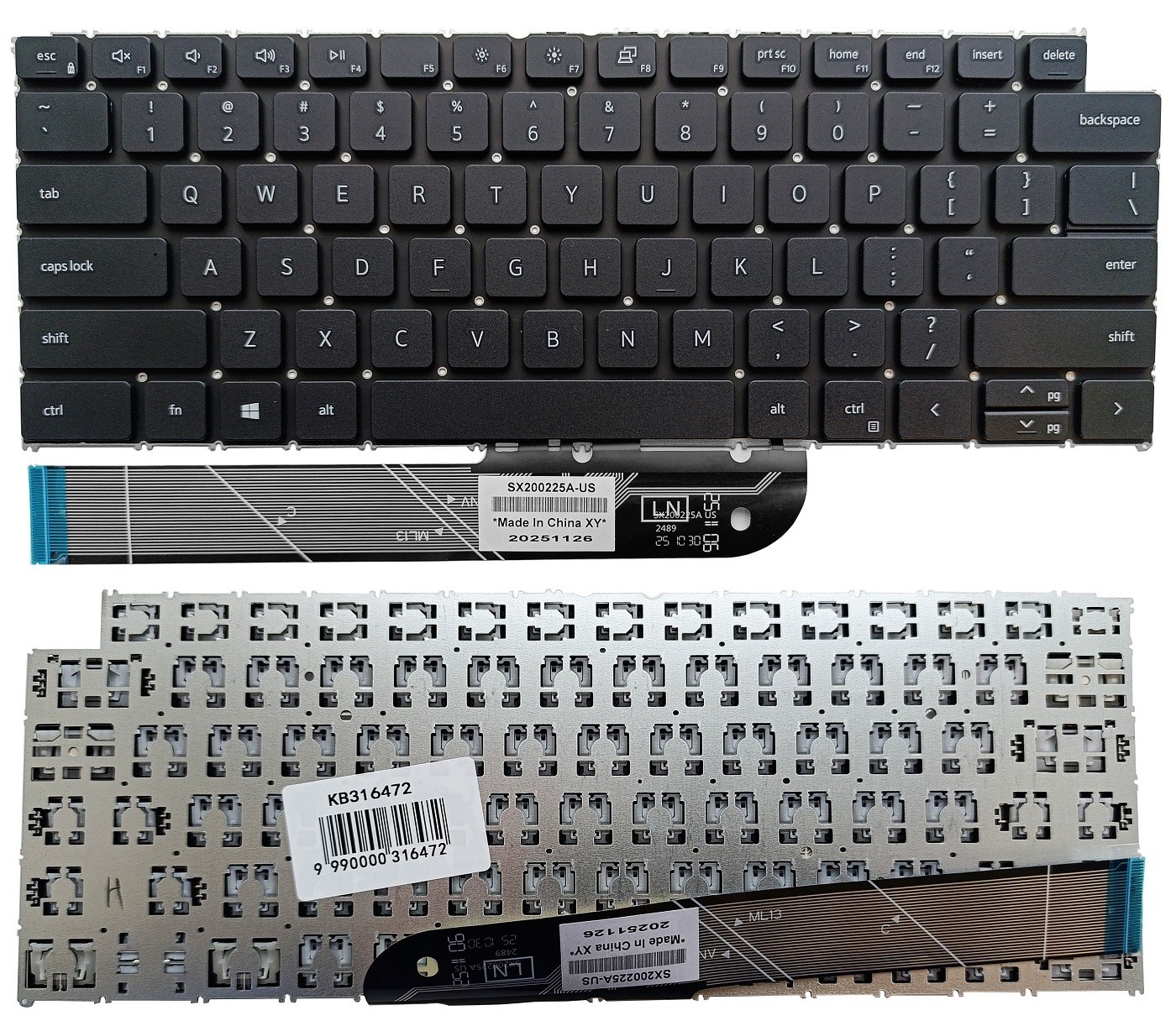 DELL Inspiron 5310, 5418, 5620, 7620, 7630 tastatūra, ASV