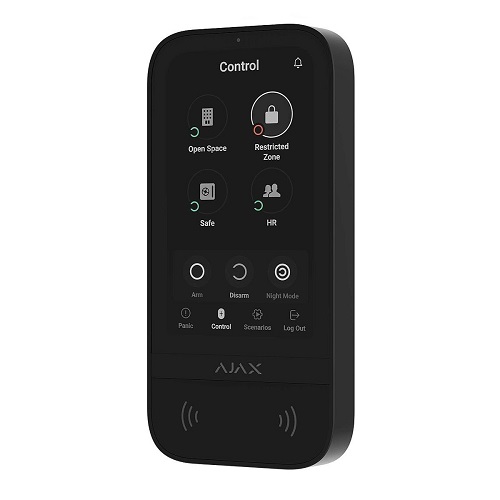 Ajax Bezvadu keypad ar touch screen (Melns)