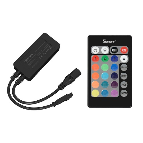 SONOFF L2-C Smart RGB LED Strip Controller ar IR Remote, Wi-Fi, BT