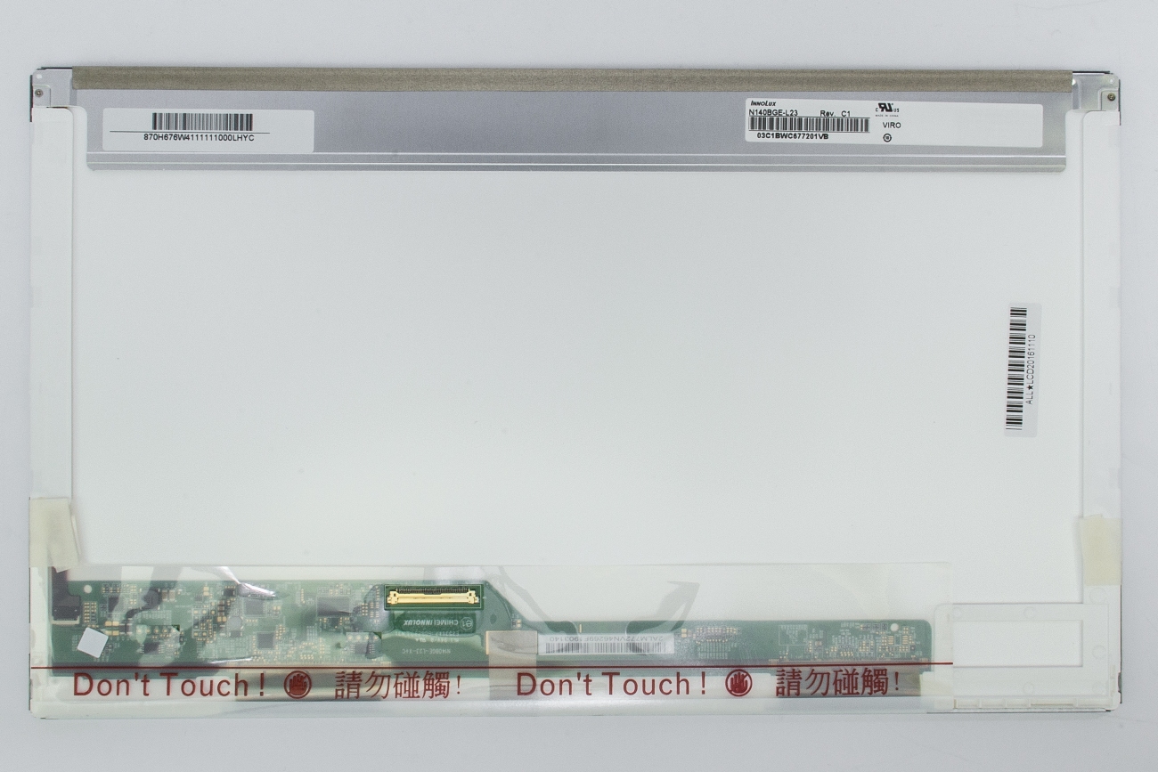 LCD ekrāns 14.0" 1366x768 HD, LED, spīdīgs, 40pin (pa kreisi), A+