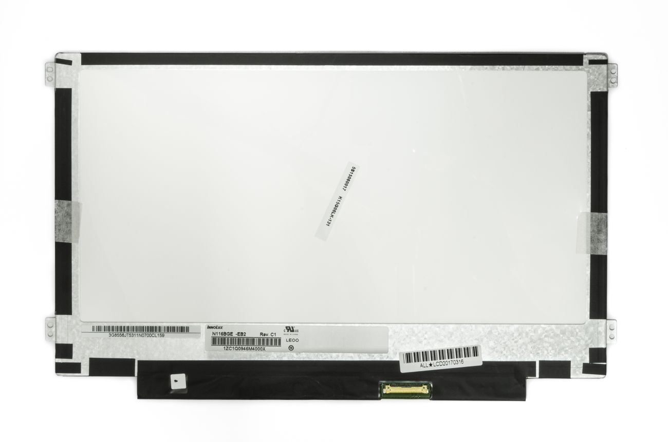 LCD ekrāns 11.6" 1366x768 HD, LED, SLIM, spīdīgs, 30pin (pa labi) EDP, A+