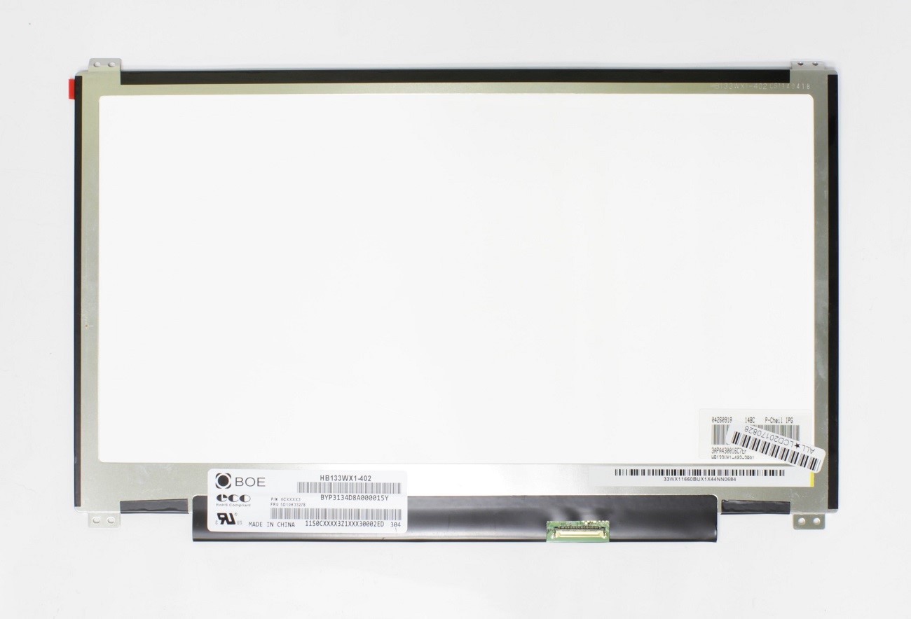 LCD ekrāns 13.3" 1366x768 HD, LED, SLIM, spīdīgs, 30pin (labais) EDP, A+
