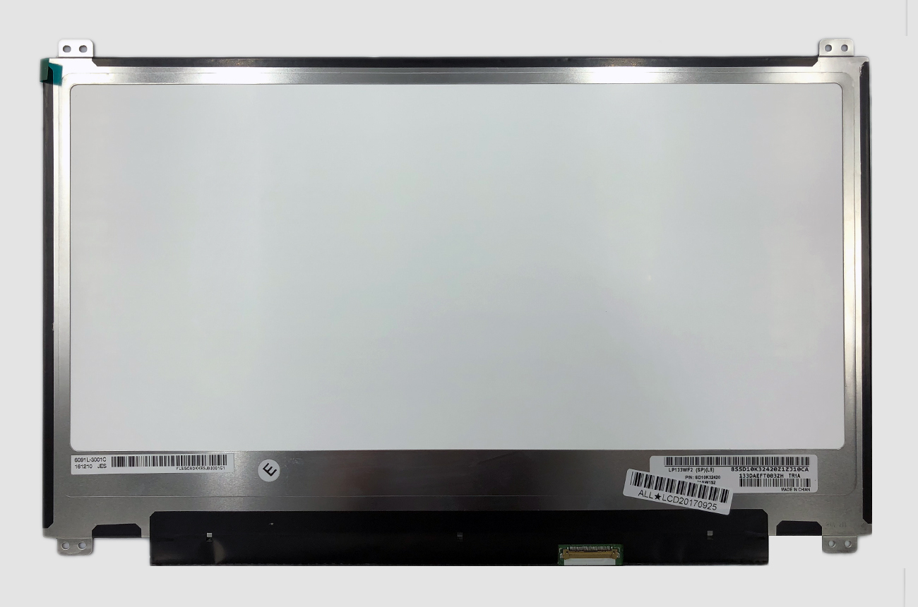 LCD ekrāns 13.3" 1920x1080 FHD, LED, IPS, SLIM, matēts, 30pin (labais), EDP, A+