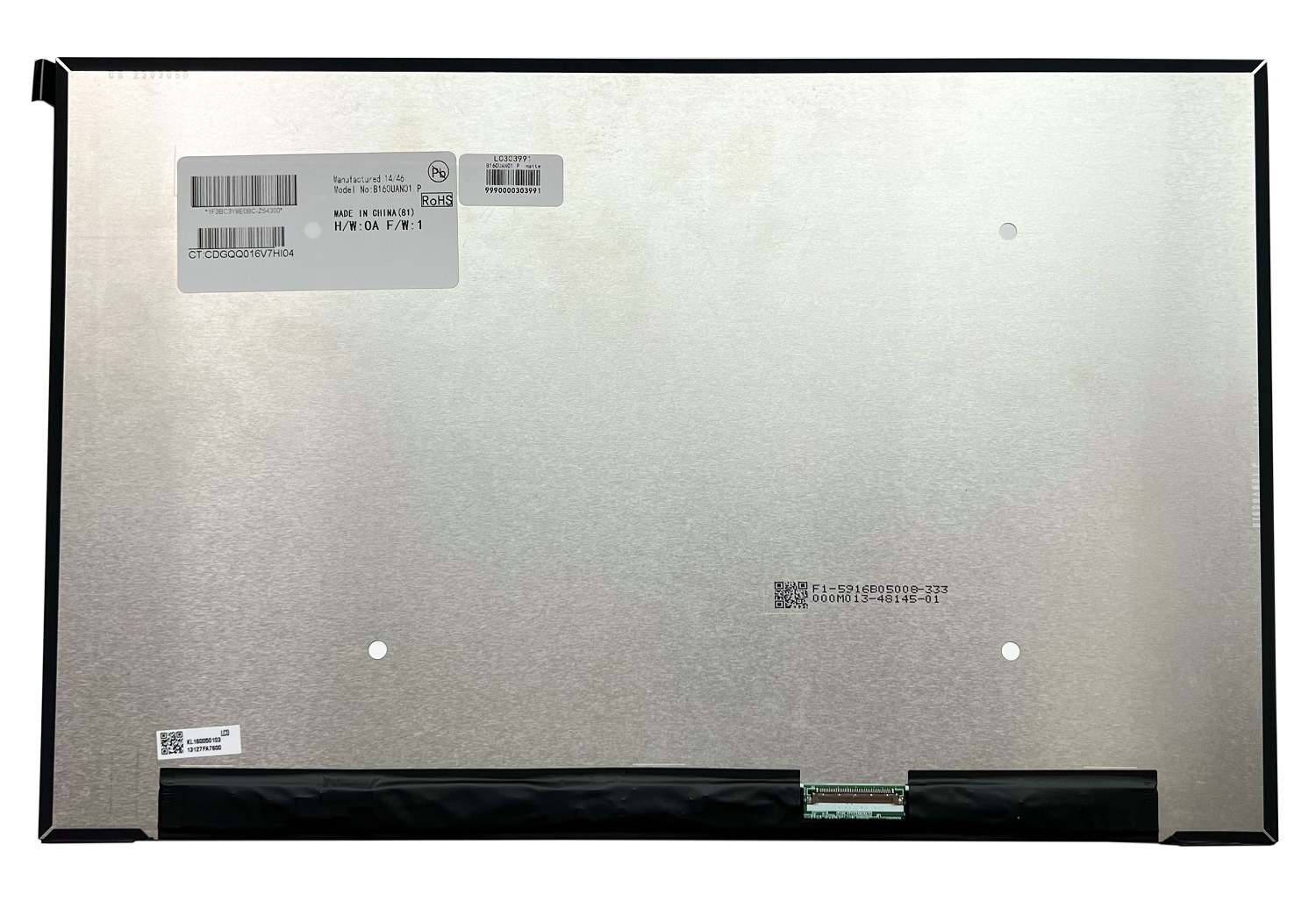 LCD ekrāns 16.0", 1920x1200, WUXGA, LED, SLIM, matēts, 40pin (pa labi), A+