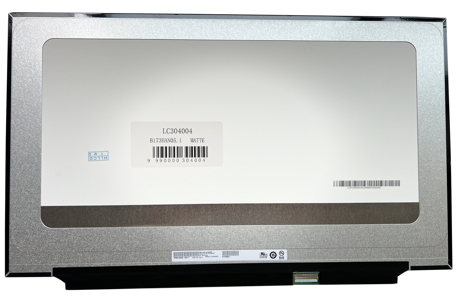 LCD ekrāns 17.3" 1920x1080, FHD, LED, IPS, 300Hz, matēts, 40pin (pa labi), A+