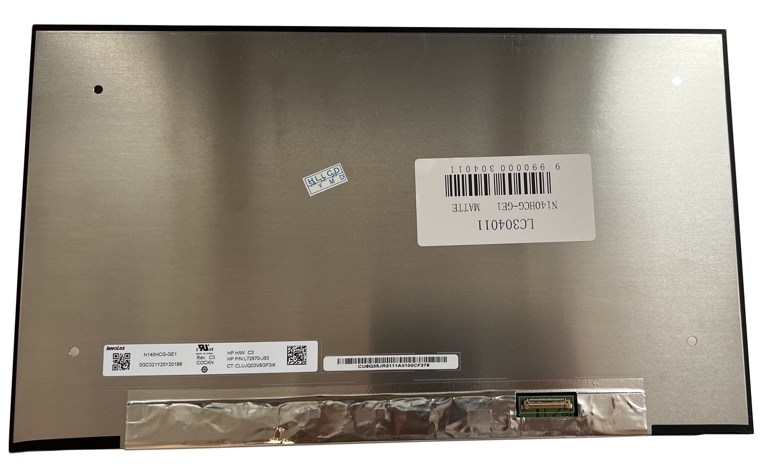 Klēpjdatora ekrāns 14.0" 1920x1080 FHD, LED, IPS, SLIM, matēts, 30pin (pa labi), A+