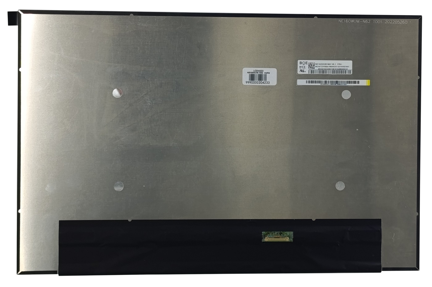 LCD ekrāns 16.0" 1920x1200, WLED, SLIM, IPS, 60Hz, matēts, 30pin (pa labi), A+