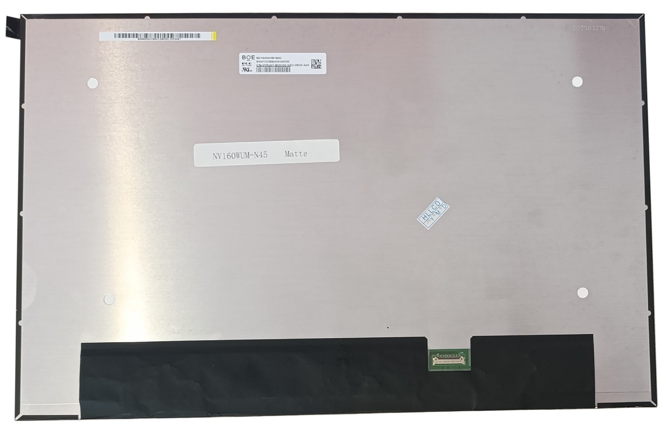 LCD ekrāns 16.0" 1920x1200, WLED, SLIM, IPS, matēts, šaurs 30pin (pa labi), A+