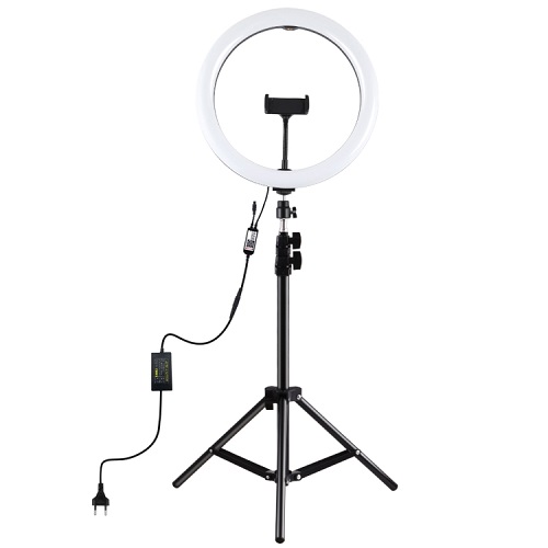 LED Ring Lamp 30cm Ar Desktop Tripod Mount Up To 1.1m, Phone Clamp