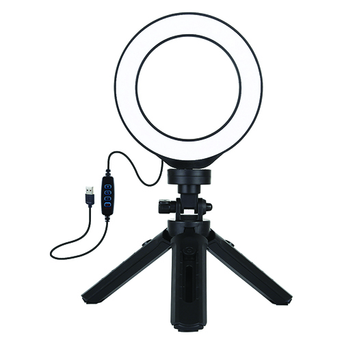 LED Ring Lamp 12cm Ar Pocket Tripod Mount Up to 14.5cm, USB