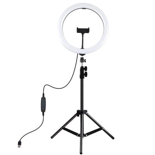 LED Ring Lamp 30 cm Ar Desktop Tripod Mount Up To 1.1m, Phone Clamp, USB