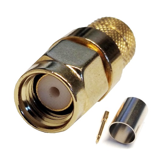 SMA-male Crimp Connector priekš RG6 Kabelis