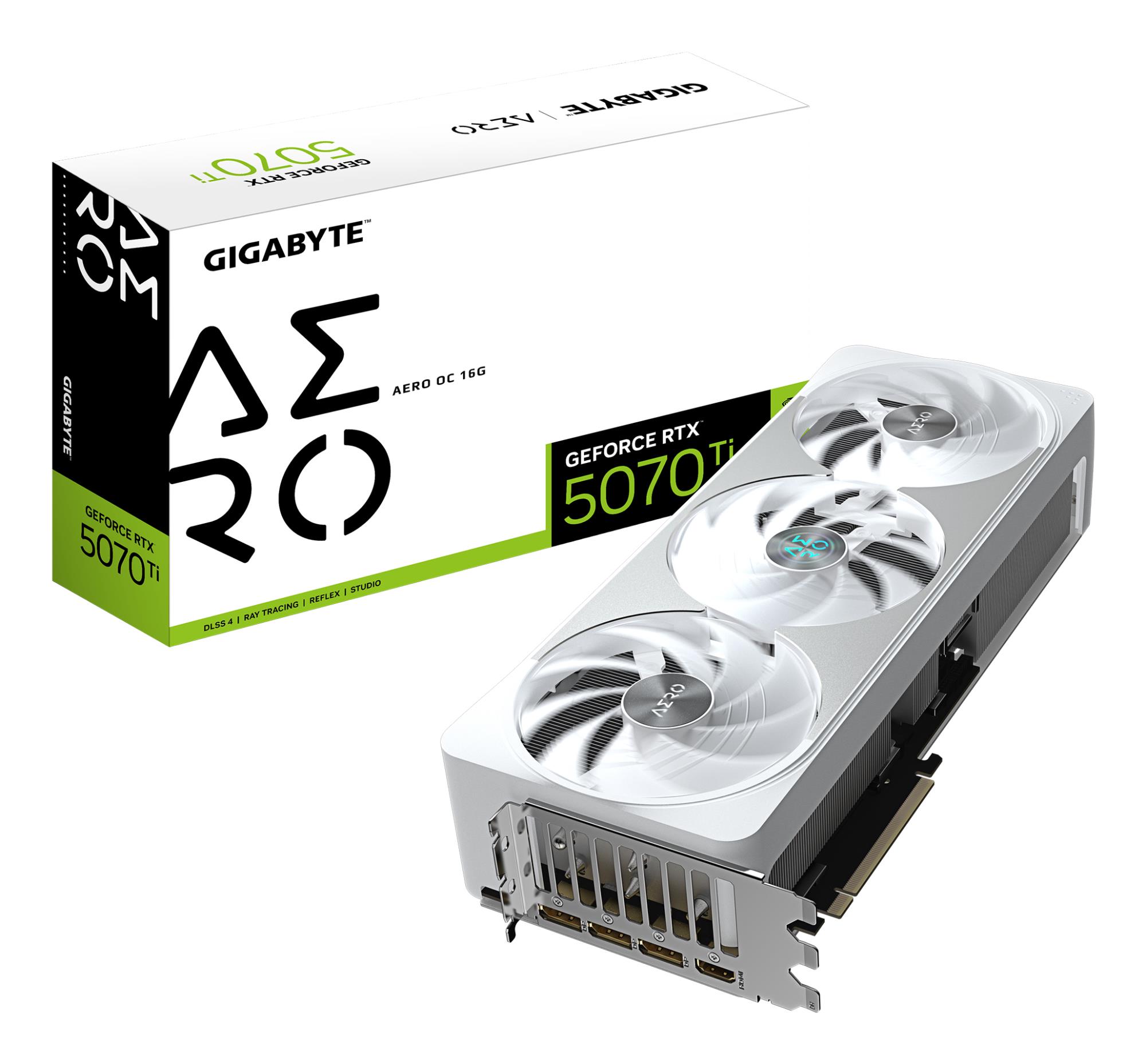 Gigabyte RTX 5070 Ti Aero OC videokarte 16GB GDDR7 256bit PCIe 5.0 1xHDMI 3xDP