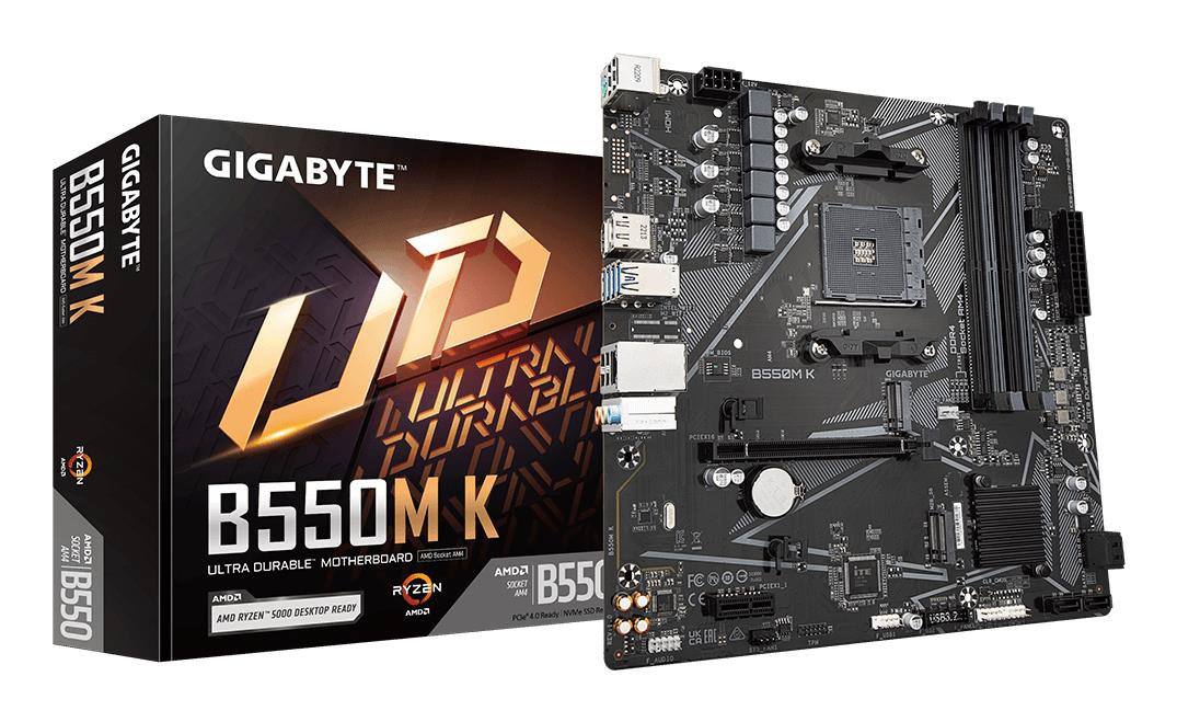 Mātesplate GIGABYTE B550M K AMD B550 SAM4 DDR4 Micro-ATX