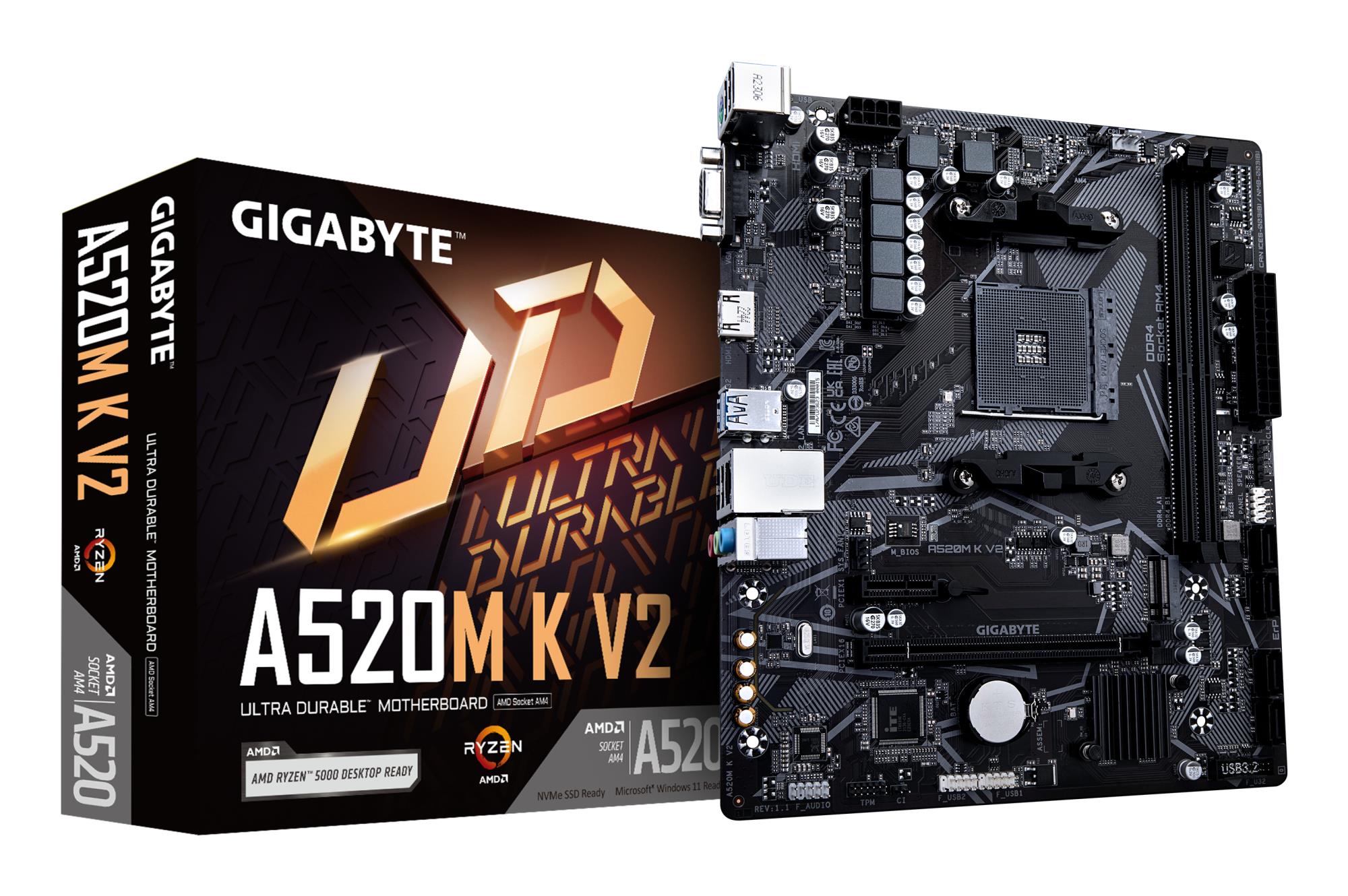 Mātesplate GIGABYTE AMD A520 SAM4 DDR4 Micro-ATX