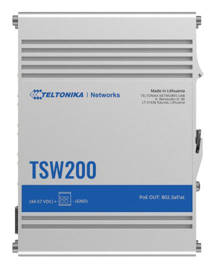 Komutators TELTONIKA TSW200 PoE 8 porti 240W