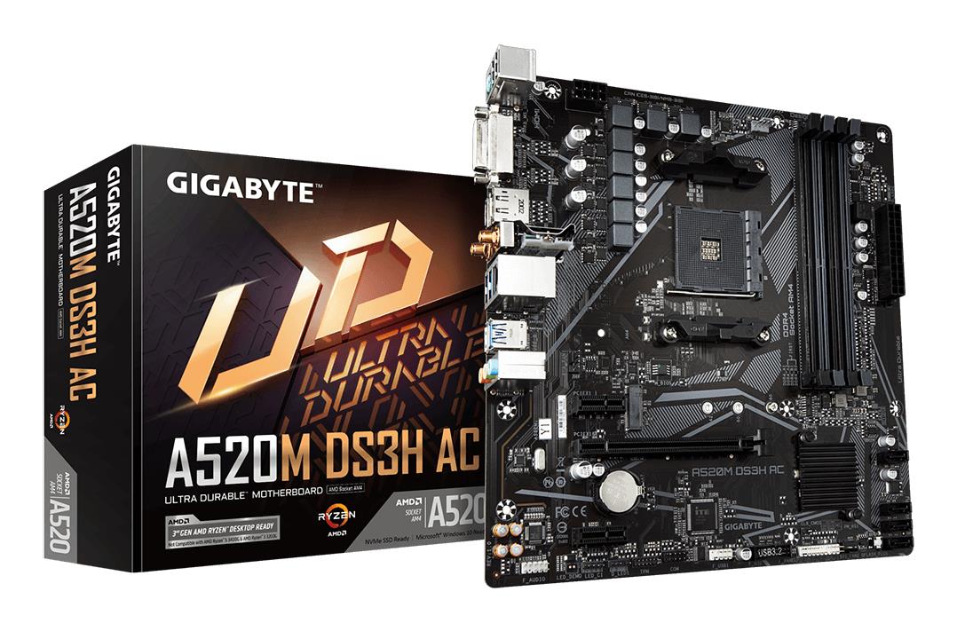 Mātesplate GIGABYTE AMD A520 SAM4 DDR4 Micro-ATX